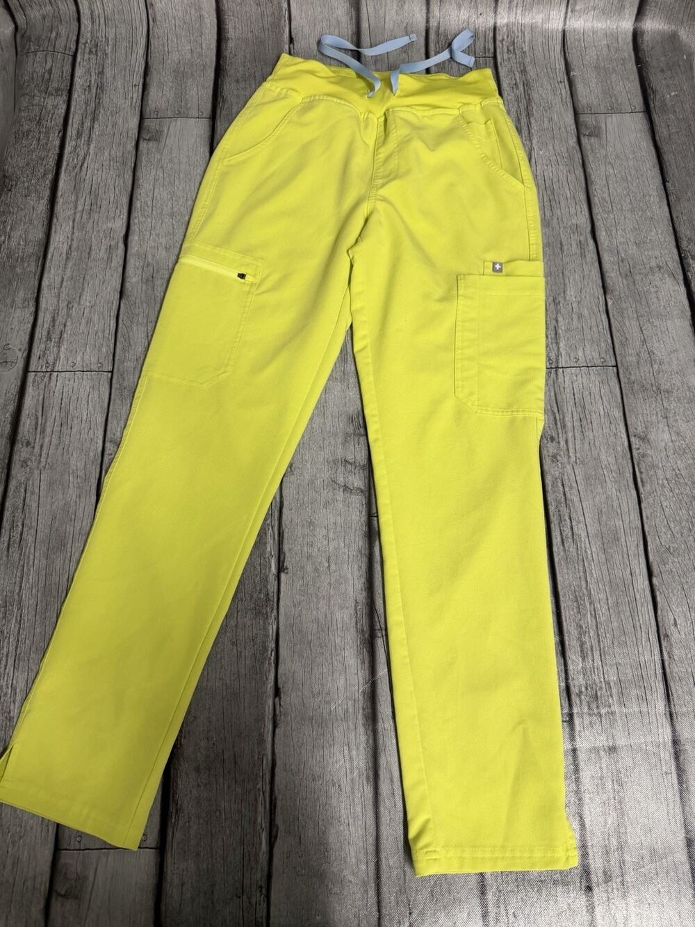Women’s FIGS Technical Collection Scrub Bottoms Neon Yellow Sz XS